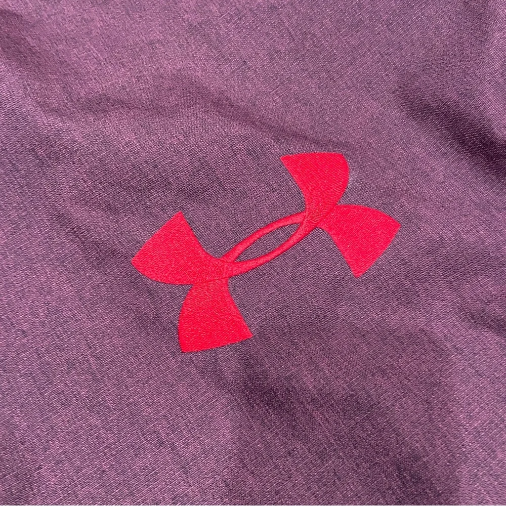 Under Armour Drawstring Backpack Purple Red Heathered Sackpack Sternum‎ Clip